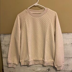 Cream Textured Sweater